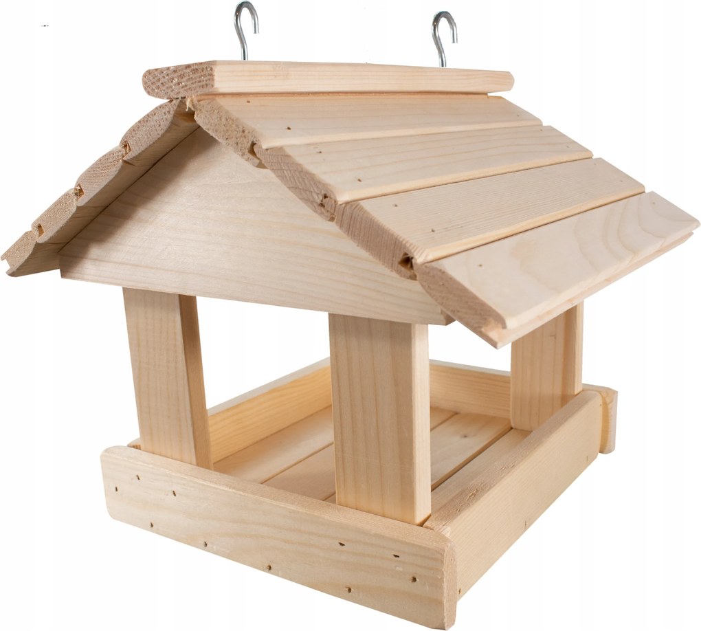 Robusztus fából készült madáretető etető