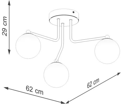 Sollux SL.1659 - Csillár rúdon ASTRAL 3xG9/8W/230V fehér