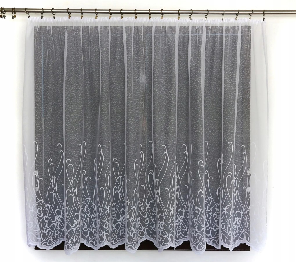 Mg Függöny jacquard 2/8 Fehér 240X250 kész szalaggal