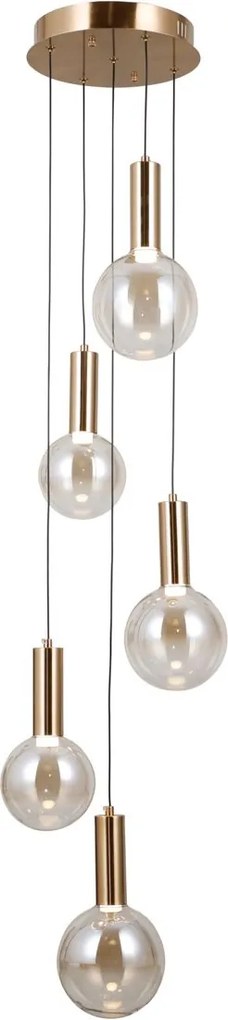 Italux modern függeszték strela borostyán arany itxpnd-34378-5s-hbr
