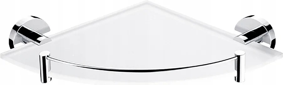 Nimco Unix sarok fürdőszobai polc, matt üveg, játszótér, Un 13091RBX-26