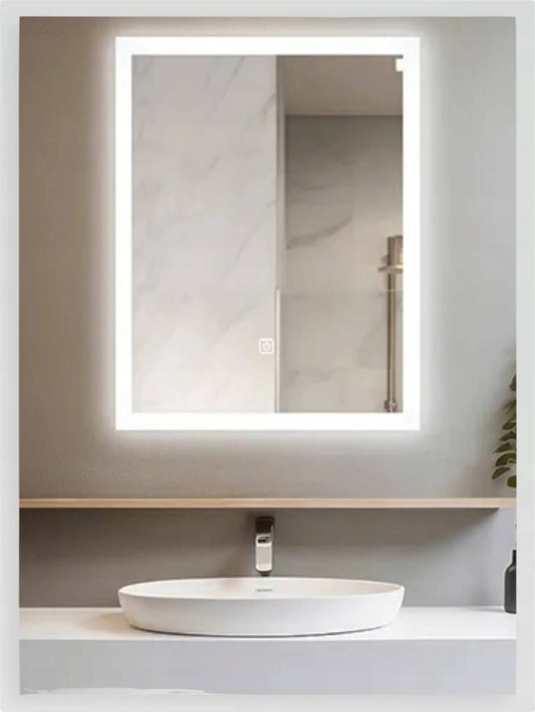 Balneo Led-es Megvilágított Tükör 60x100 cm Fürdőszobai Téglalap Alakú Cosmo