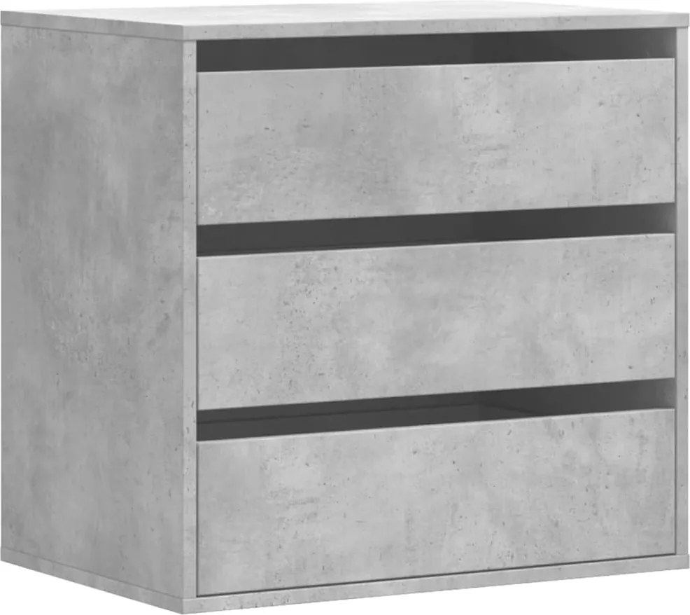 vidaXL betonszürke szerelt fa fiókos sarokszekrény 60 x 41 x 58 cm