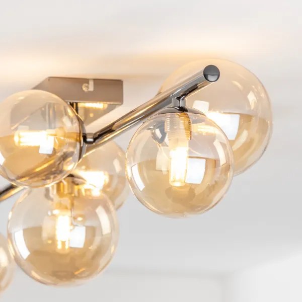 Brilagi - LED Felületre szerelhető csillár MILLA 7xG9/3W/230V fekete króm/arany