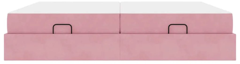 Ágykeret Rózsaszín 200 x 200 cm Bársony