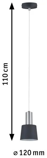 Paulmann 79691 - 1xE14/20W Csillár zsinóron NEORDIC HALDAR 230V