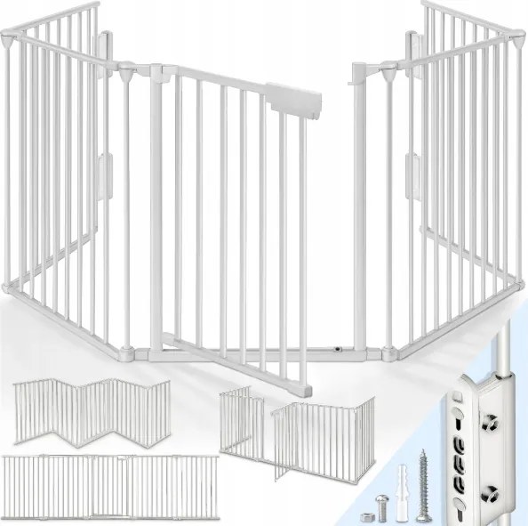 Kiduku Védőkapu gyerek kandallóhoz szürke 360 cm hosszú