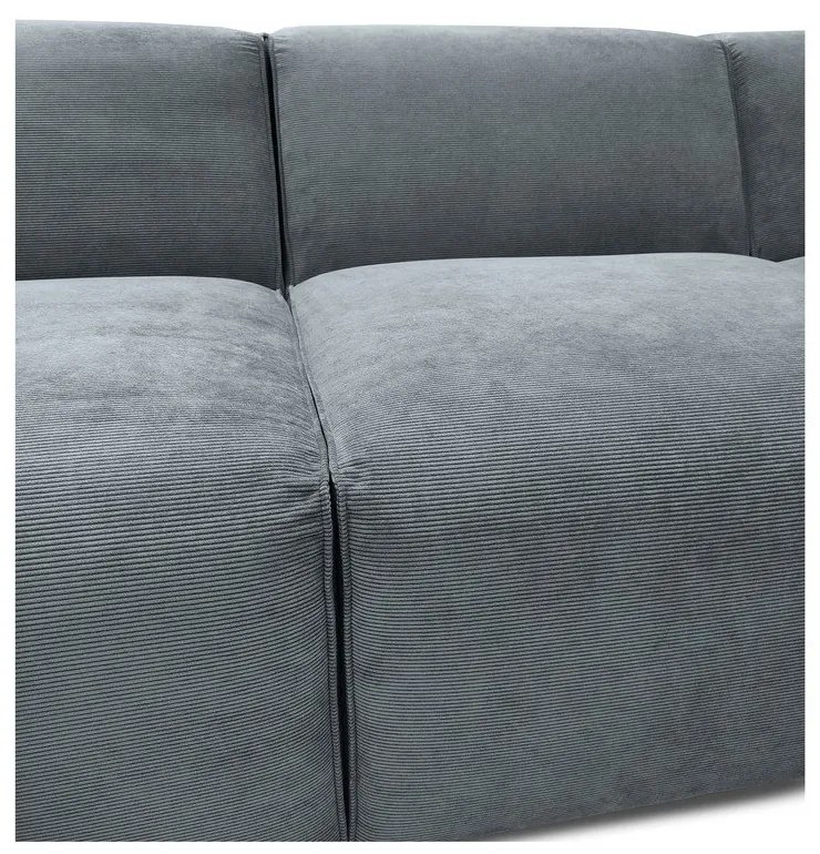 Szürke kordbársony sarokkanapé (jobb oldali) Sting – Scandic