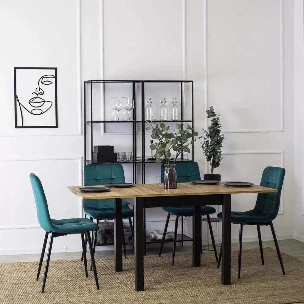 Türkíz Bársony Étkezőszék. PERU Belföldi Raktárról