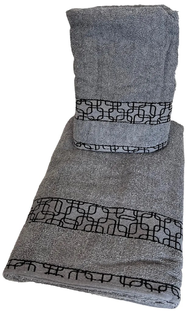 KOCKA frottír törülköző - sötétszürke A törülközők mérete: Törülköző 70x140 cm