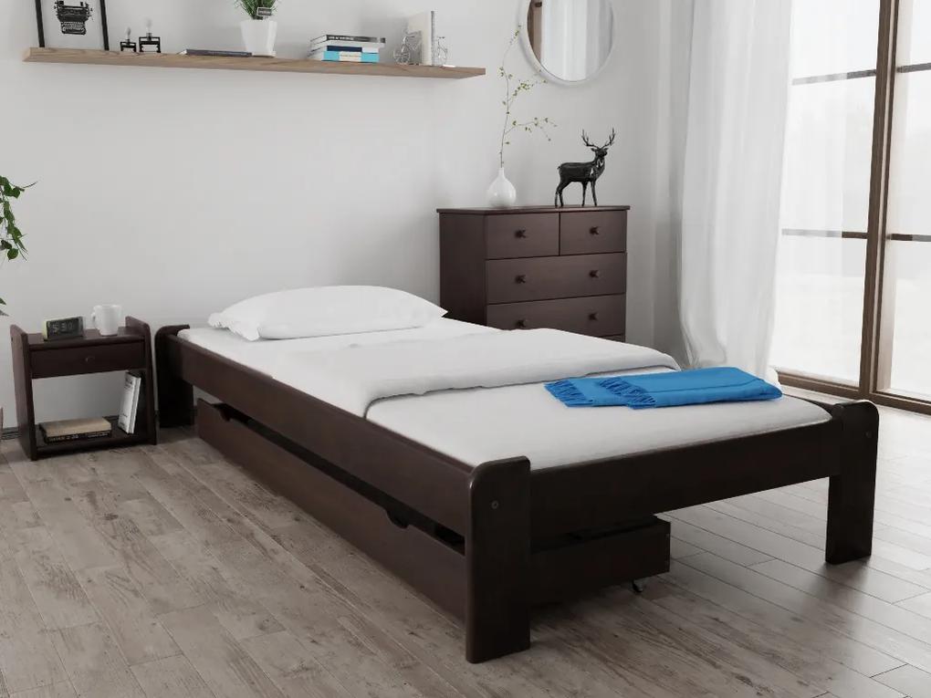 ADA ágy 90x200 cm, diófa Ágyrács: Lamellás ágyrács, Matrac: Deluxe 10 cm matrac