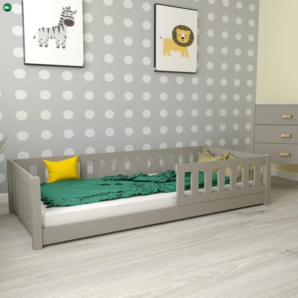Lulu gyerekágy 90x200 szürke + ajándék ágyrács