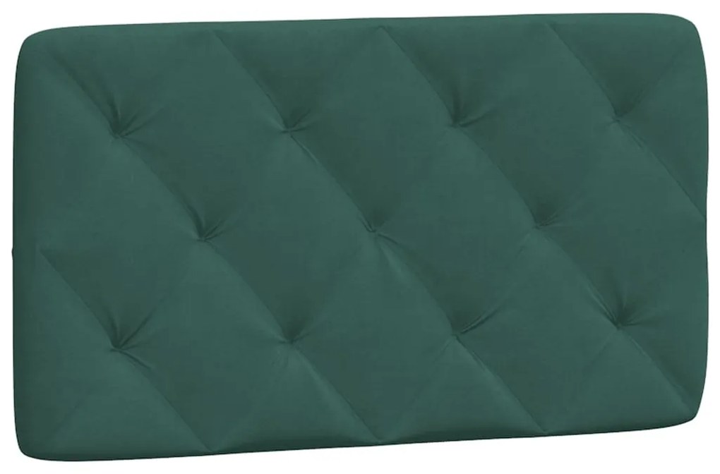 sötétzöld bársony fejtámla párna 90 cm