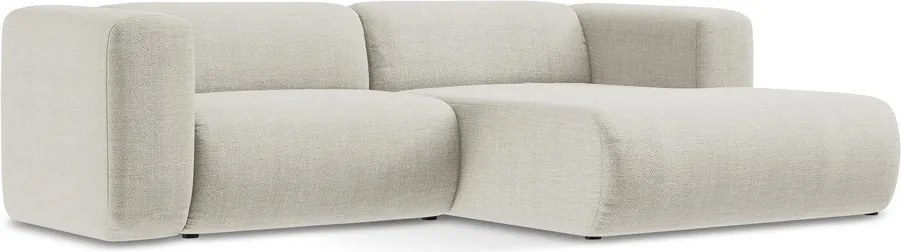 Bézs sarokkanapé (jobb oldali-heverő résszel) Ekahi – Makamii