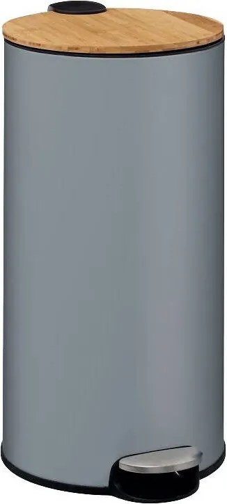 Hulladékgyűjtő Kosár fedéllel fém szürke 30l nagy Hulladékgyűjtő