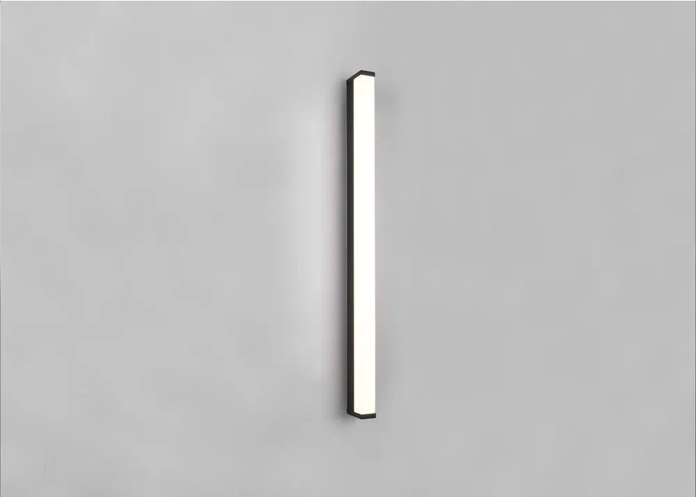 Matt fekete LED fali lámpa (hosszúság 80 cm) Fabio – Trio