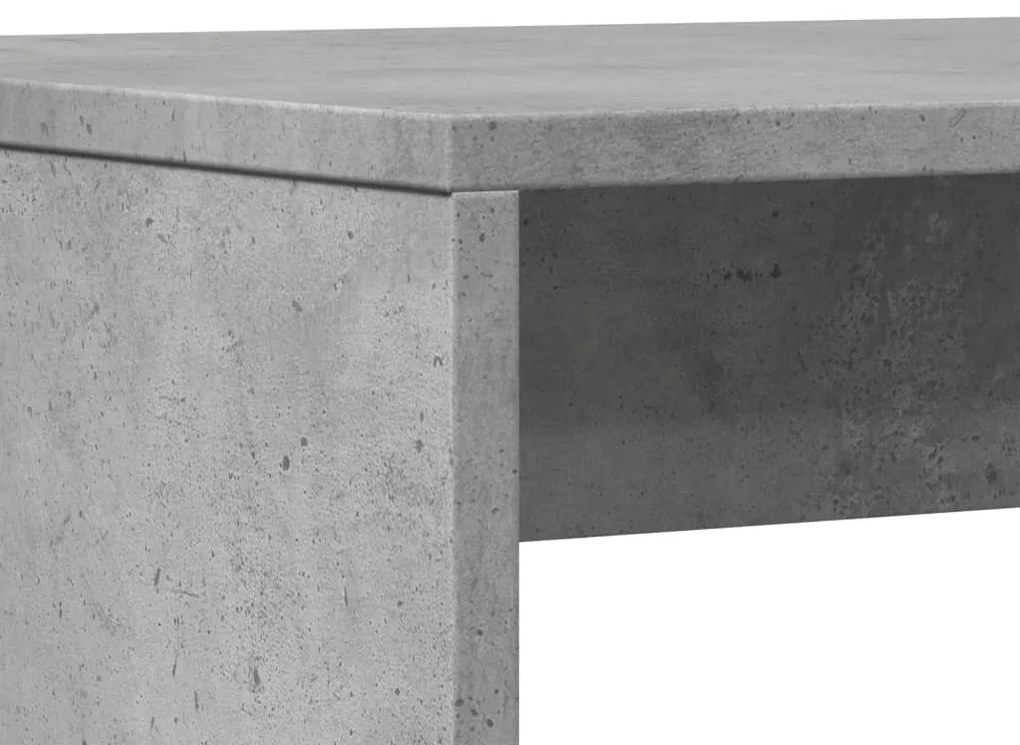 3 részes betonszürke szerelt fa étkezőasztal és pad szett