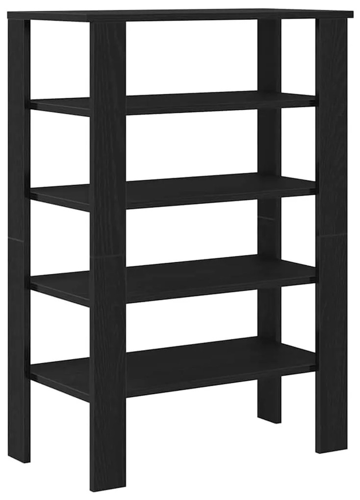 fekete szerelt fa cipőtároló szekrény 61x32x87,5 cm