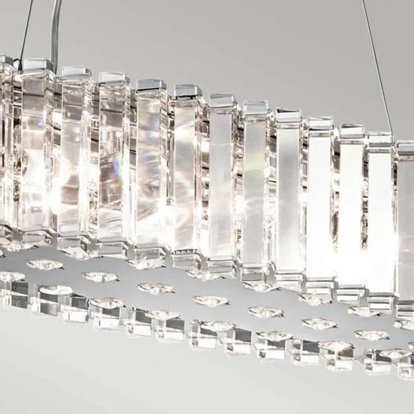Kichler KL-CRYSTAL-SKYE-ISLE-LED Fürdőszobai csillár CRYSTAL SKYE 8xG9/3W/230V IP44