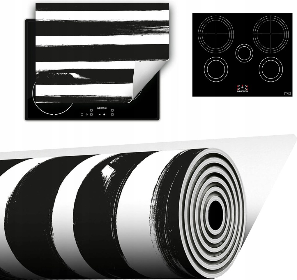 Vinyl Szőnyeg A Konyhába Több Hely 70x52 fehér-fekete