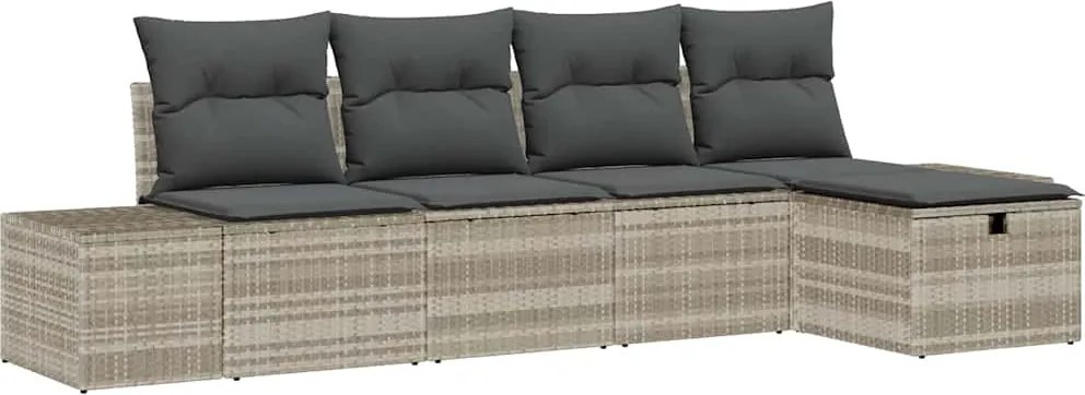 vidaXL Kanapé Szett párnával 6 pcs polirattan