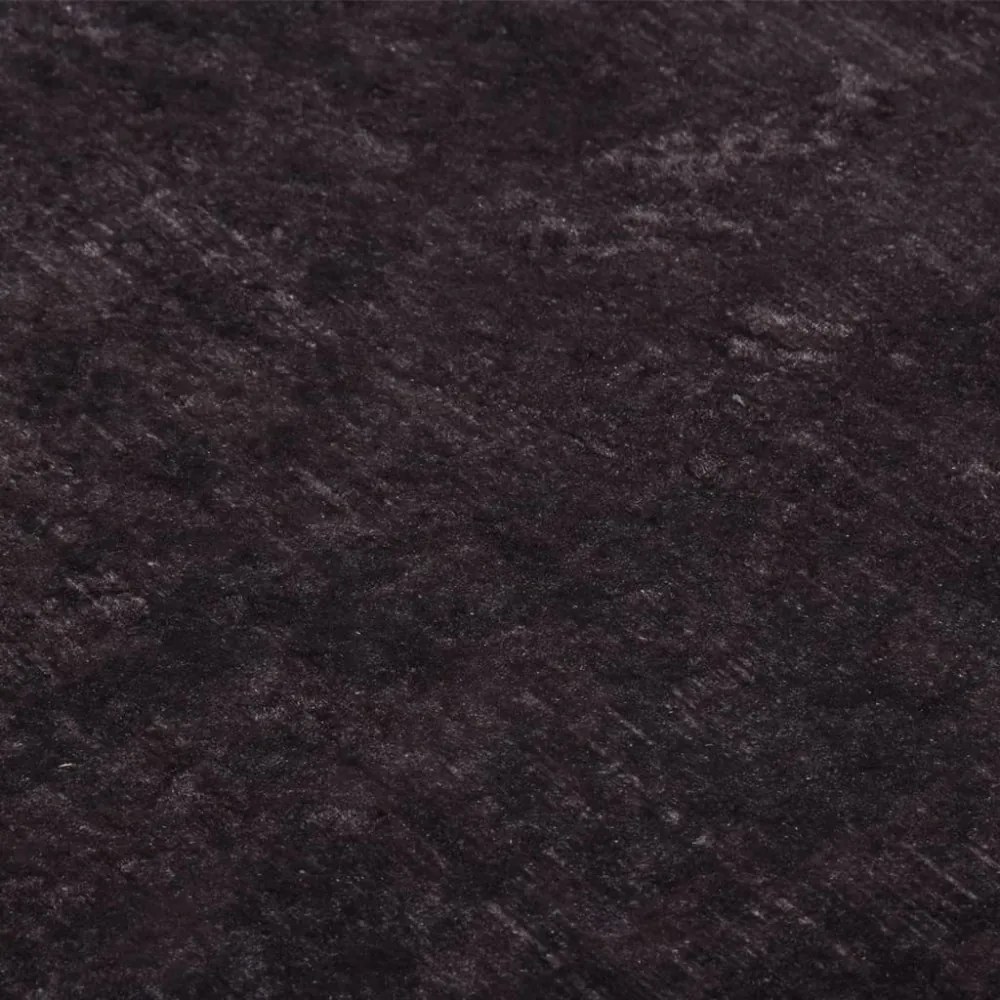 fekete és arany csúszásmentes mosható szőnyeg 80 x 300 cm