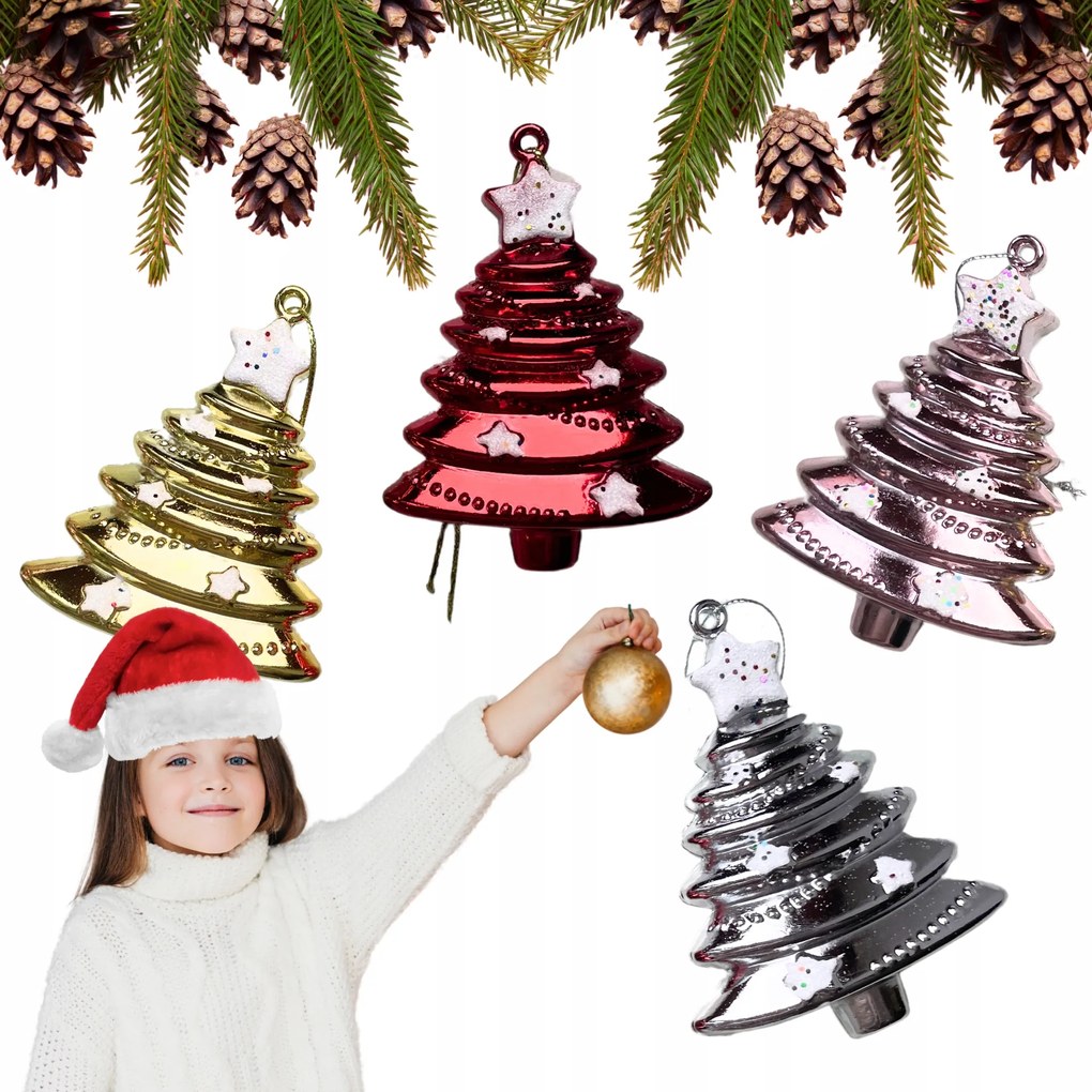 Karácsonyi Dísz, Fadísz, Vegyes Színek, 11 CM