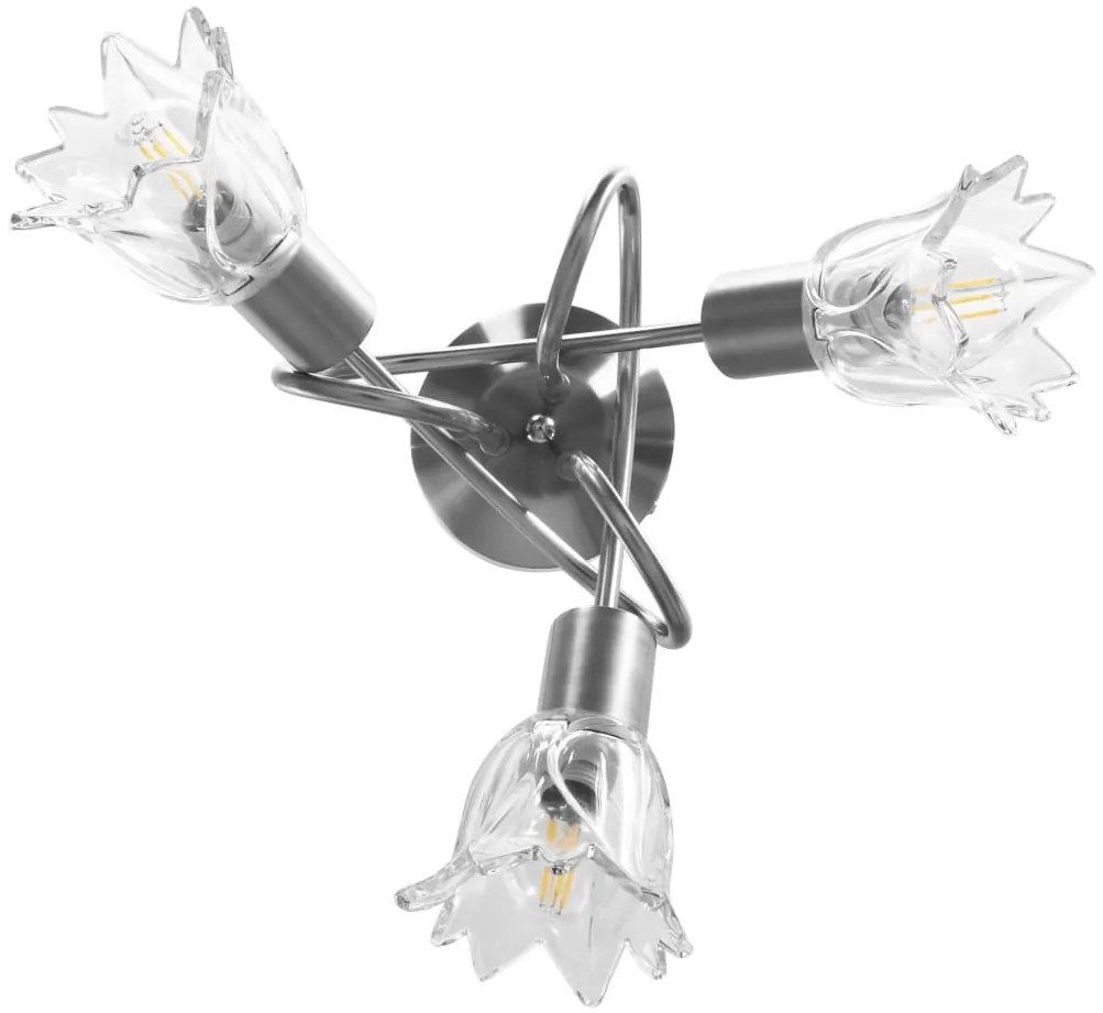 átlátszó üveg lámpaernyős mennyezeti lámpa 3 db E14-es izzóhoz