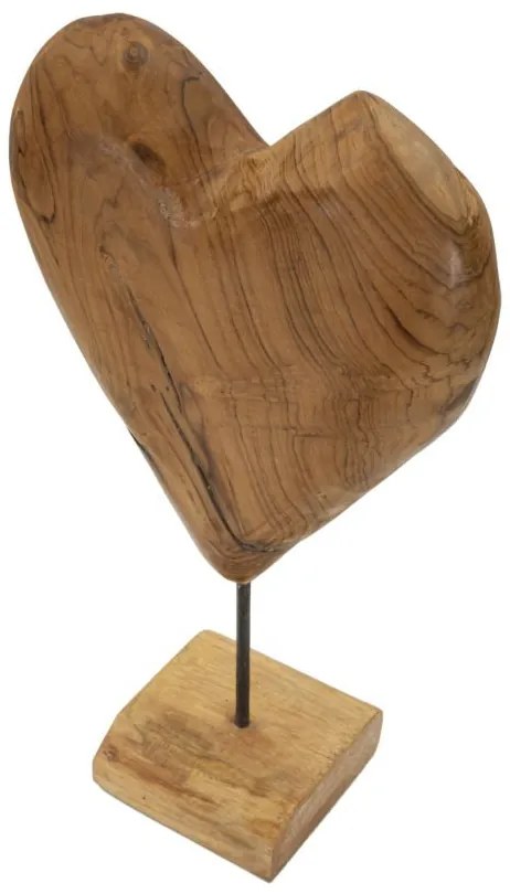 Dobu szobor teak 25x12x45cm
