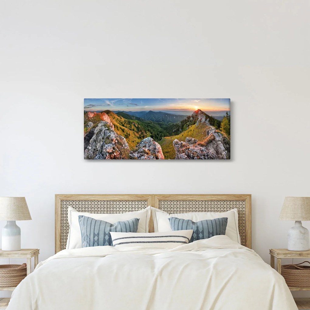 Kép - Hegyi táj (120x50 cm)