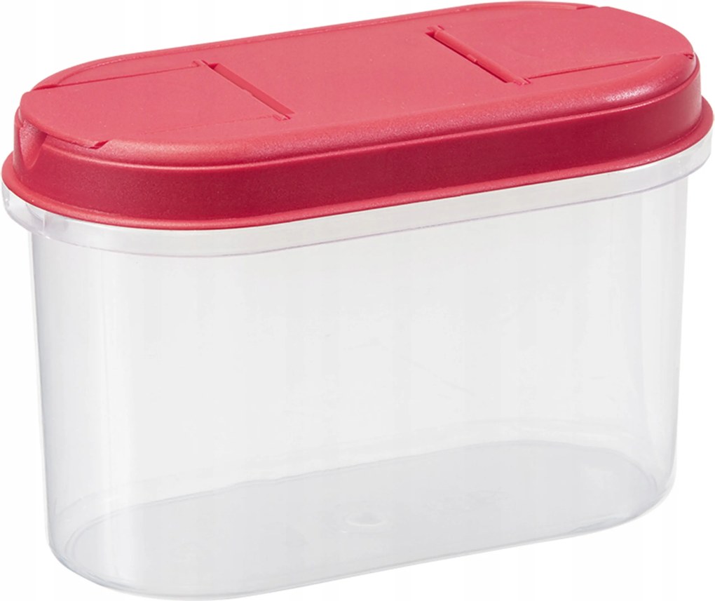 1,2 l-es ovális Ph üveg ömlesztett élelmiszerekhez, nyitható fedéllel