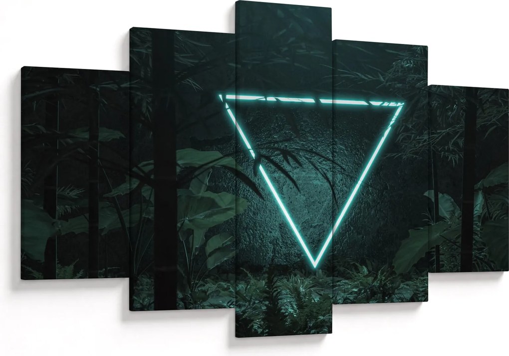 Kép - Neon háromszög a dzsungelben (150x105 cm)
