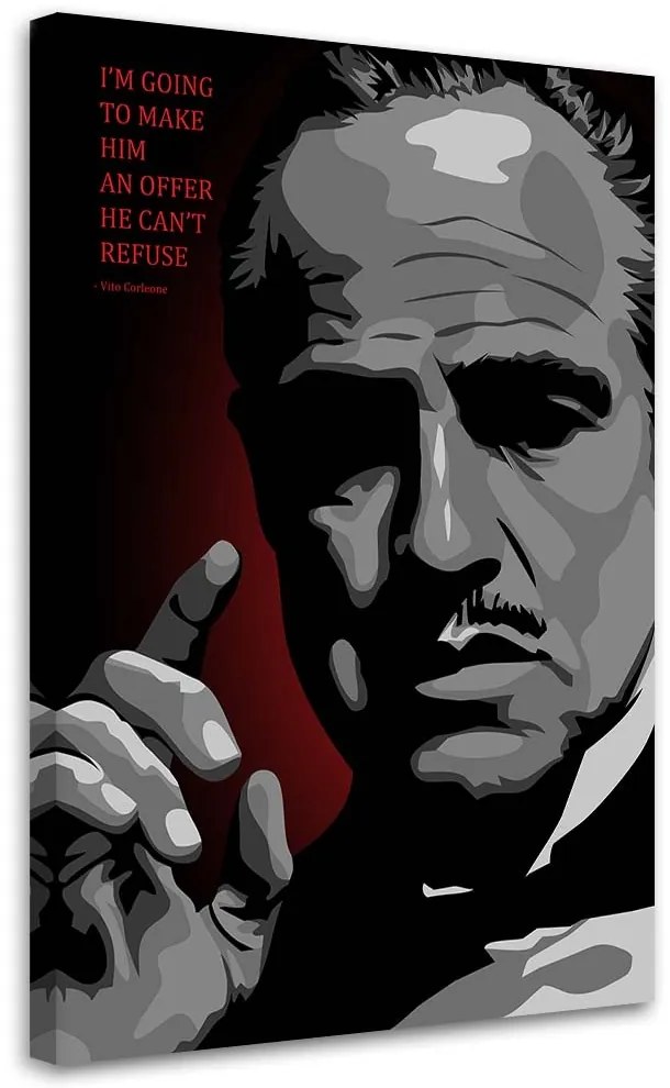 Gario Vászonkép Keresztapa, Vito Corleone - Nikita Abakumov Méret: 40 x 60 cm