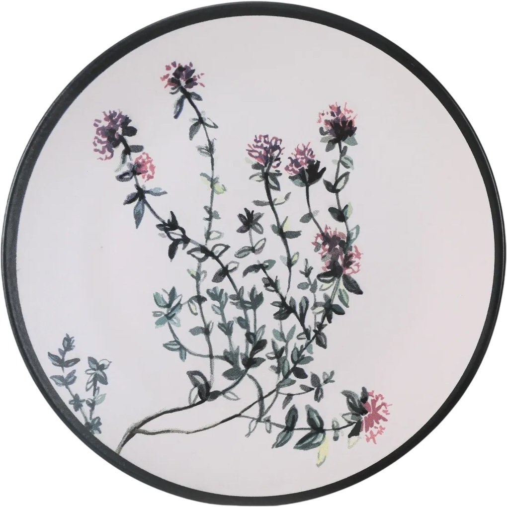 6 darab 25 cm-es Herbal fajanss tálca szett