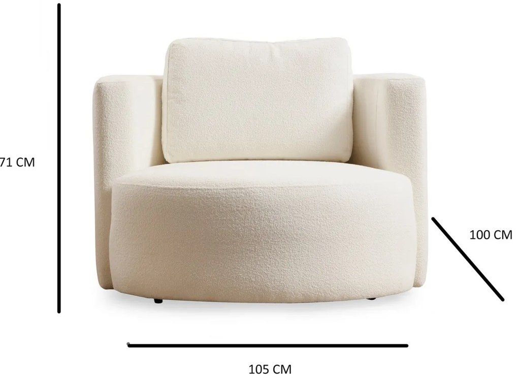 Asos krémszínű szárnyas szék