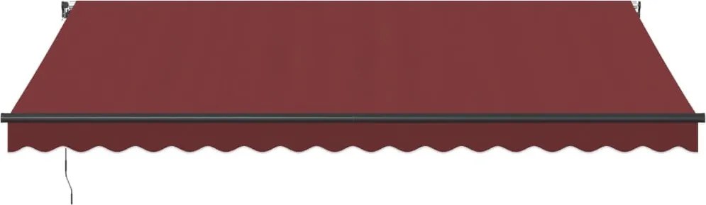 Burgundi vörös kézzel kihúzható napellenző 450 x 350 cm
