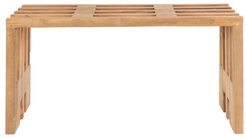 Benidorm pad, teak fa, natúr, 90x30x49 cm