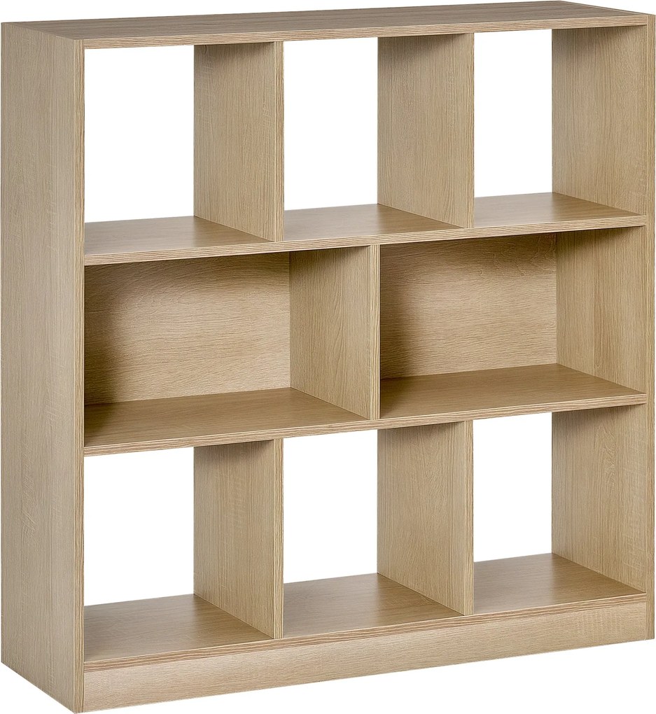 HOMCOM 3-Szintes Könyvespolc Tárolópolc Iroda Kialakításához Tölgy 97.5 x 30 x 100 cm | Aosom