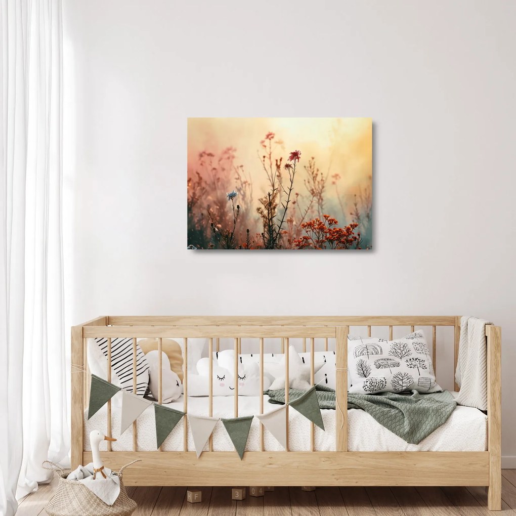 Üveg kép - Vadvirágok (70x50 cm)