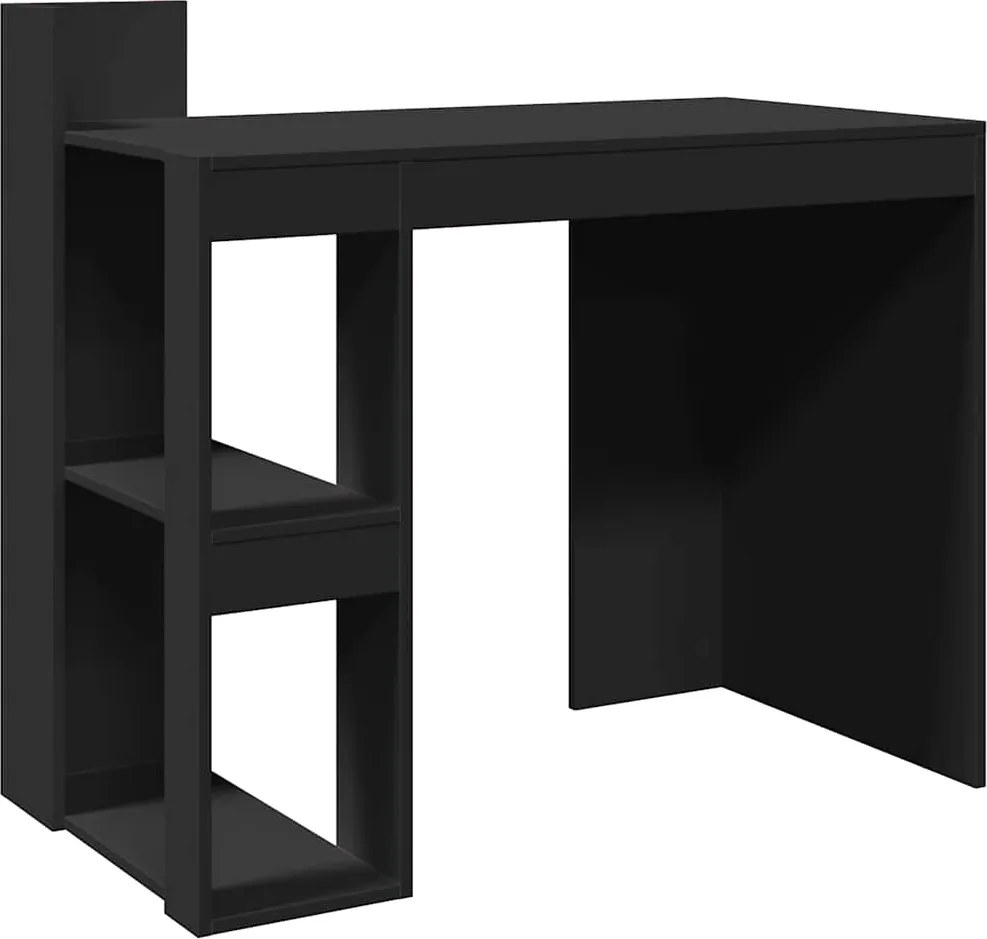 vidaXL fekete szerelt fa irodai asztal 103,5 x 56,5 x 94 cm