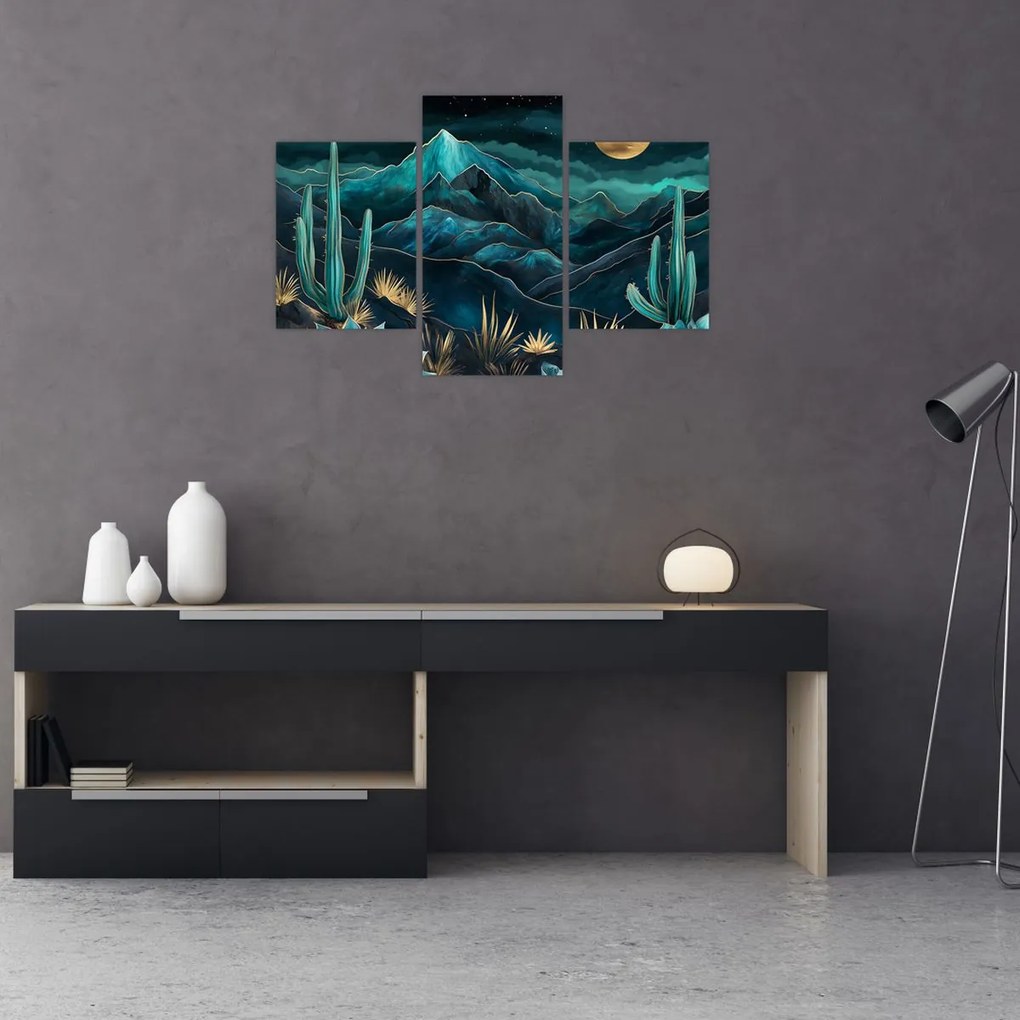 Kép - Türkiz éjszaka (90x60 cm)