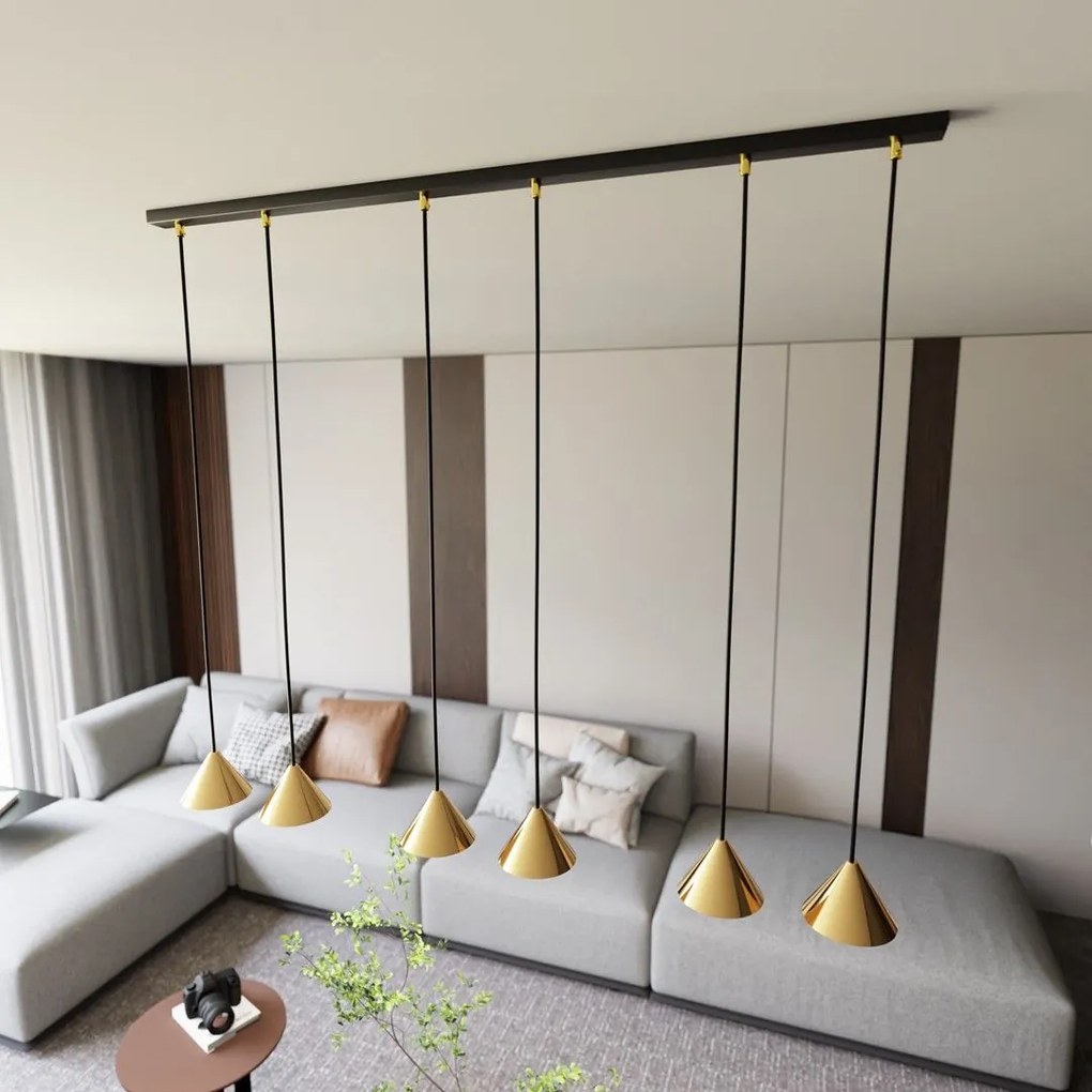 Emibig modern függeszték elit fekete arany emi1329/6