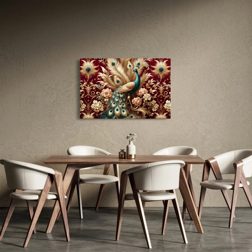 Kép – Elegáns páva (90x60 cm)