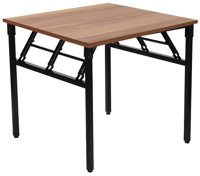 ALB-NY-A024/96 SQ összecsukható asztal fekete vázzal (100 cm)