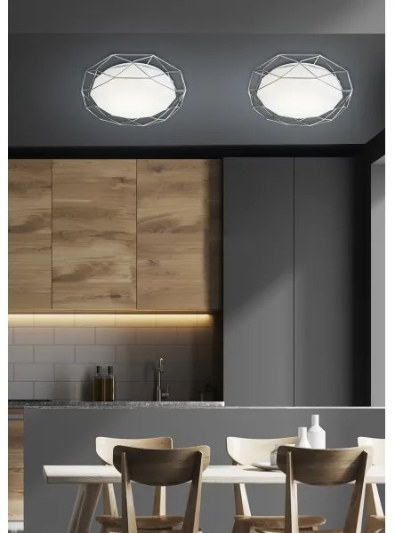 LED Mennyezeti lámpa SVEN LED/24W/230V á. 43 cm fényes króm