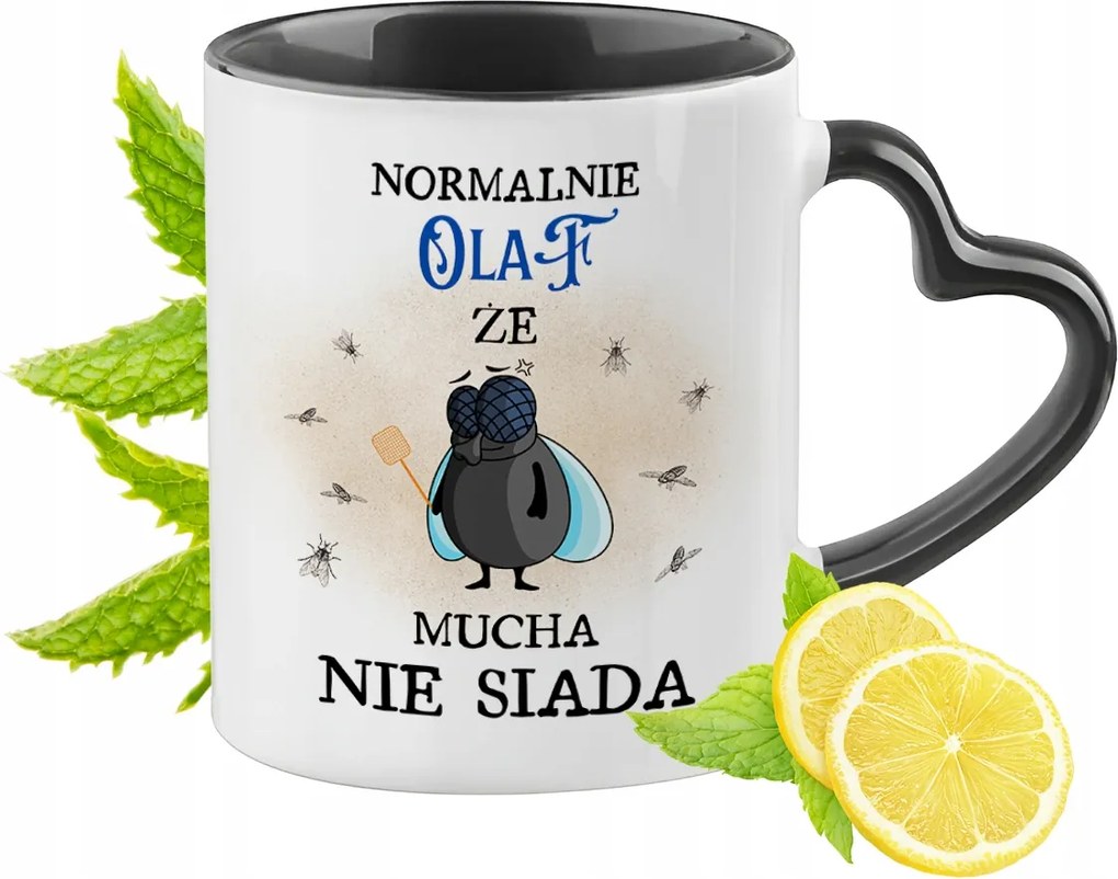 Olaf Bögre Fekete Szív Alakú Füllel Ajándék Nyomtatott