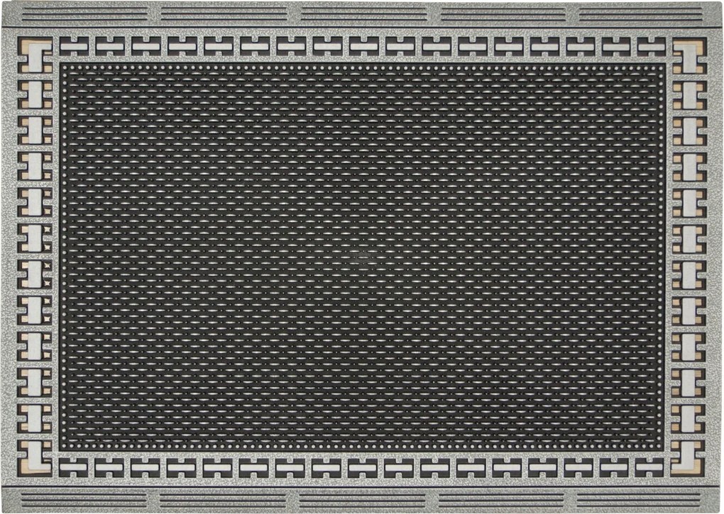 Kültéri Tartós Ezüst Lábtörlő Újrahasznosított Ajtóhoz 55x78 cm