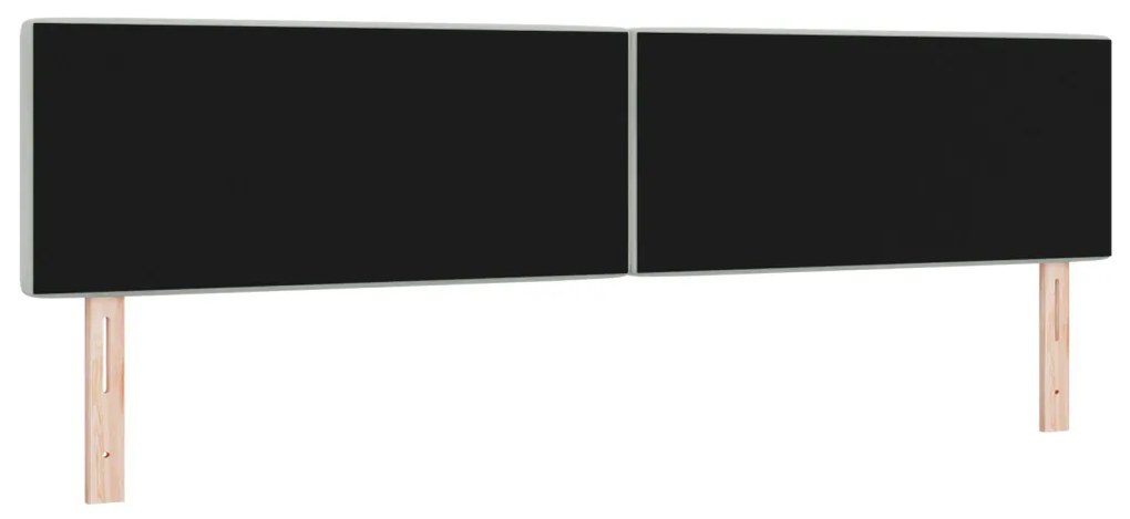 LED ágytámla LED -es lámpákkal Világosszürke 200 cm Poliészter