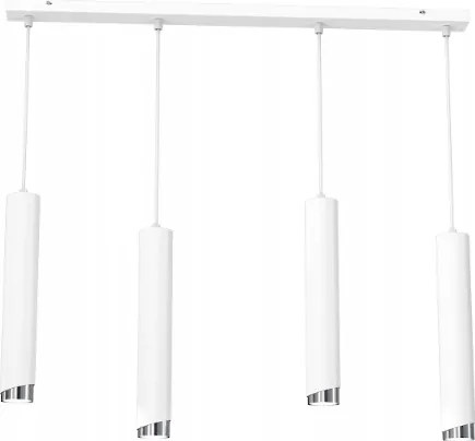 Ewilight Mennyezeti lámpa függeszték díszléc szemcső 4xGU10 fehér/króm