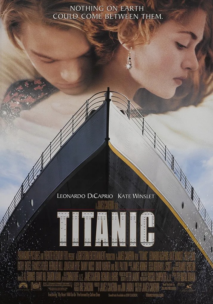 Filmposzter Titanic (1997) Leonardo DiCaprio Kate Winslet 100x70cm #450